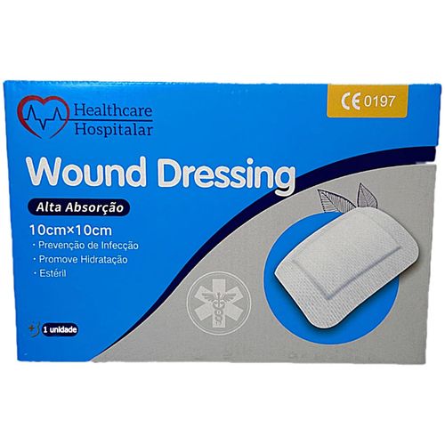 Curativo Absorvente Wound Dressing Healthcare 10x10cm - unidade Curativo Absorvente Wound Dressing Healthcare 10x10cm - unidade