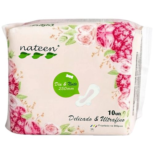 Absorvente Higiênico com Abas Nateen Premium 250mm 10 unidades Absorvente Higiênico com Abas Nateen Premium 250mm 10 unidades