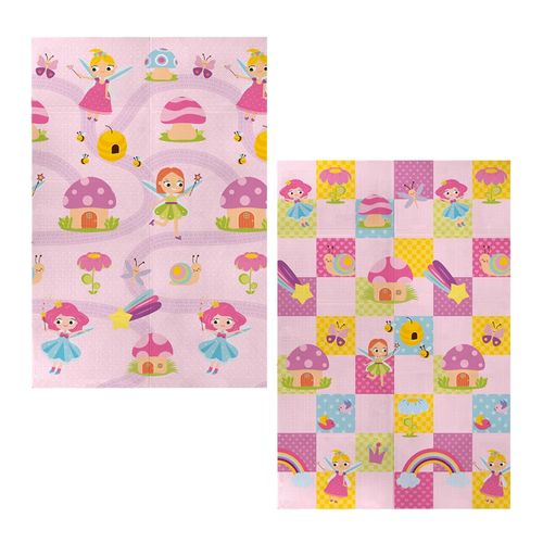 Tapete Dobrável Dupla Face 120 x 180 cm Fadinha Rosa - Buba Tapete Dobrável Dupla Face 120 x 180 cm Fadinha Rosa - Buba