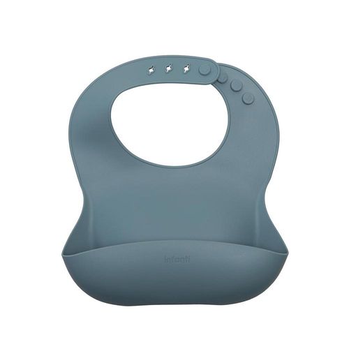 Babador de Silicone com Pega-Migalhas Piccolo Azul - Infanti