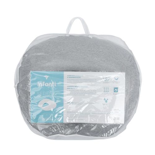 Almofada de Amamentação Serena Cinza Mescla - Infanti Almofada de Amamentação Serena Cinza Mescla - Infanti