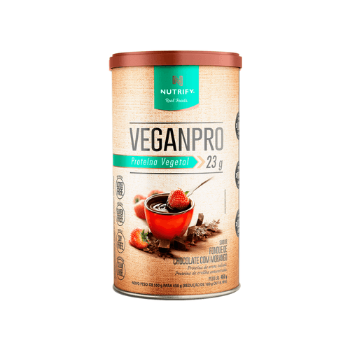 VeganPro 450g Nutrify Fondue de Chocolate com Morango VeganPro 450g Nutrify Fondue de Chocolate com Morango