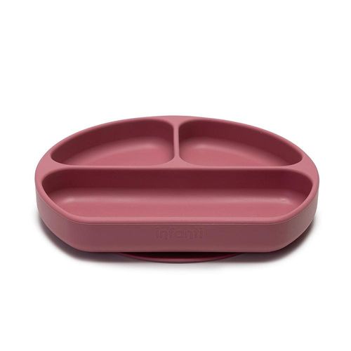 Prato de Silicone com Divisórias Piccolo Rosa - Infanti