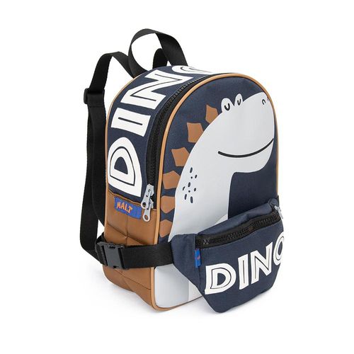 Mini Bolsa de Costas com Pochete Dino Marinho - MaiT Mini Bolsa de Costas com Pochete Dino Marinho - MaiT