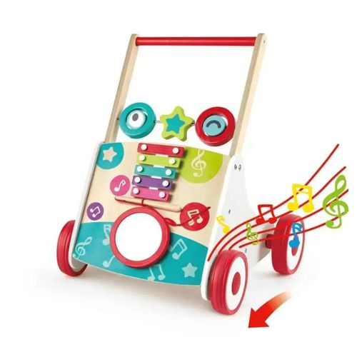 Andador Infantil Musical em Madeira Marrom - Hape Andador Infantil Musical em Madeira Marrom - Hape