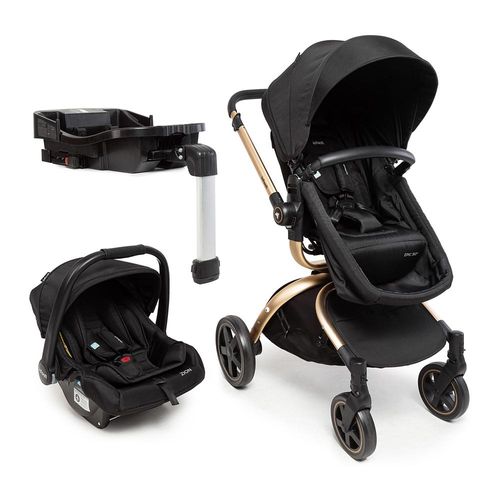 Carrinho com Bebê Conforto e Base Travel System Epic 360º Trio Isofix Preto Ouro - Infanti Carrinho com Bebê Conforto e Base Travel System Epic 360º Trio Isofix Preto Ouro - Infanti