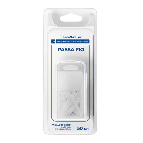 Passador de Fio Dental em Estojos com 50 Und. cada Maquira 1-Estojo Passador de Fio Dental em Estojos com 50 Und. cada Maquira 1-Estojo