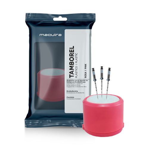 Tamborel de Plástico para Organização de Limas Maquira Rosa Tamborel de Plástico para Organização de Limas Maquira Rosa