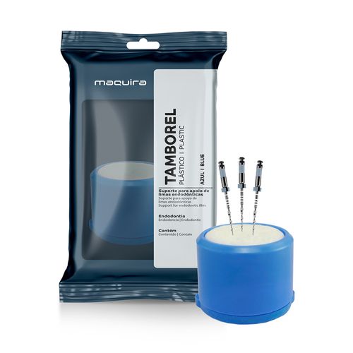 Tamborel de Plástico para Organização de Limas Maquira Azul Tamborel de Plástico para Organização de Limas Maquira Azul