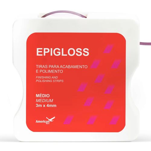 Tira de Lixa de Poliéster Epigloss 3 Metros American Burrs Media Tira de Lixa de Poliéster Epigloss 3 Metros American Burrs Media