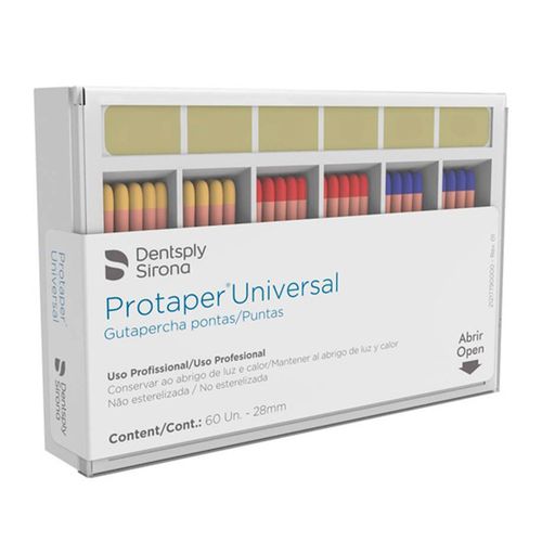 Guta Percha Protaper Universal 28mm com 60 Unidades Dentsply F3 Guta Percha Protaper Universal 28mm com 60 Unidades Dentsply F3
