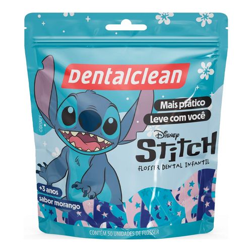 895067---fio-dental-flossers-dentalclean-disney-stitch-sabor-morango-3-anos-50-unidades 895067---fio-dental-flossers-dentalclean-disney-stitch-sabor-morango-3-anos-50-unidades