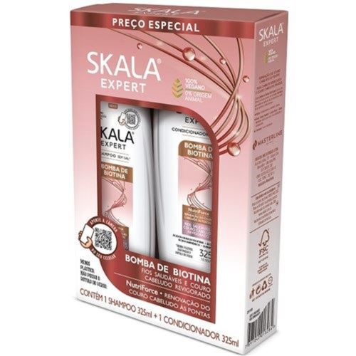 Shampoo + Condicionador Skala 325ml Bomba De Biotina