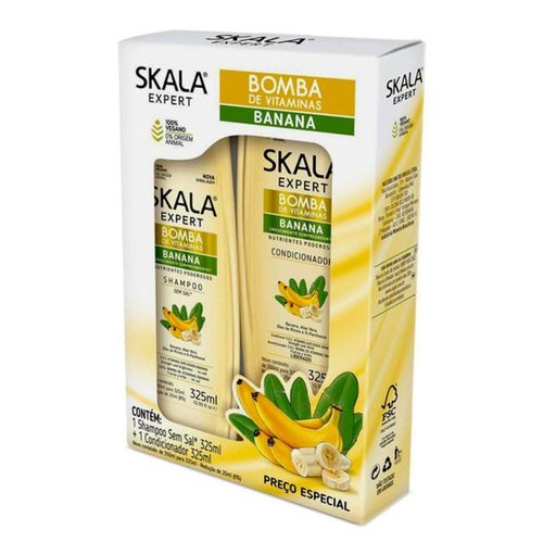 Shampoo + Condicionador Skala Bomba De Banana 325ml