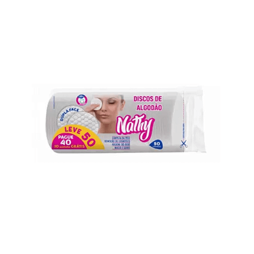 Discos de Algodão Nathy Dupla Face