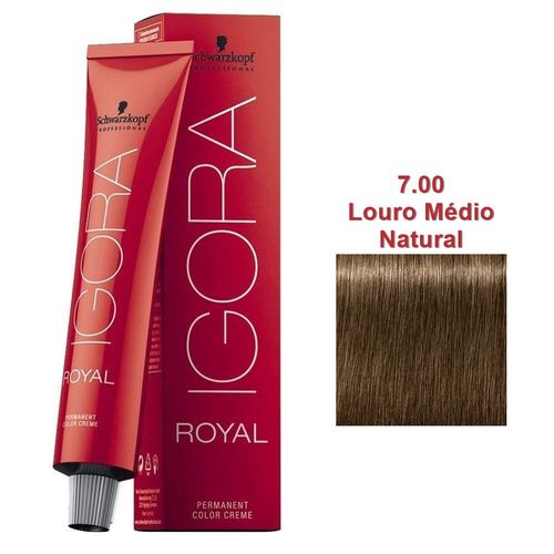 Schwarzkopf Igora Royal Coloração 7/00 Louro Médio Natural Extra 60ml