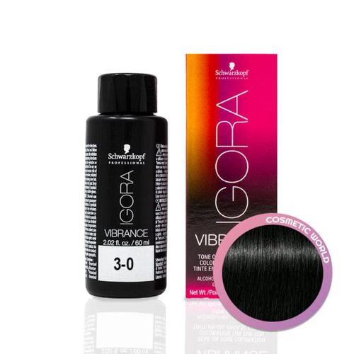 Schwarzkopf Igora Vibrance 3-0 Castanho Escuro Natural 60ml