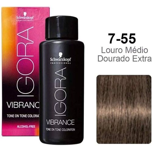 Schwarzkopf Igora Vibrance 7-55 Louro Médio Dourado 60ml
