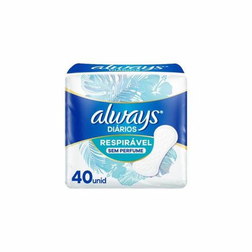 Protetor Diário Respiravel Always Simples 40 Unidades