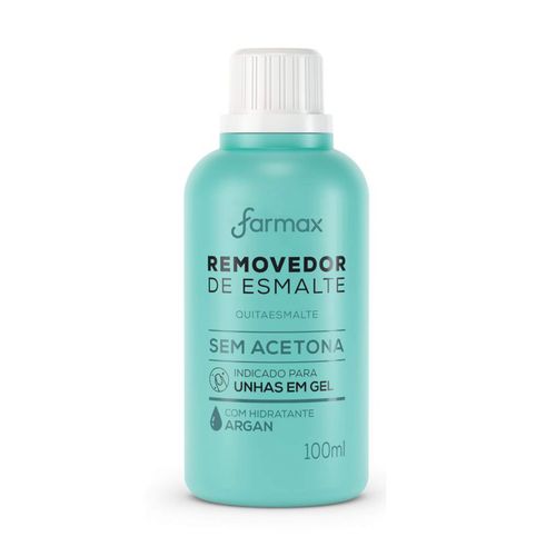 Removedor Farmax S/ Acetona Argan 100ml Removedor Farmax S/ Acetona Argan 100ml