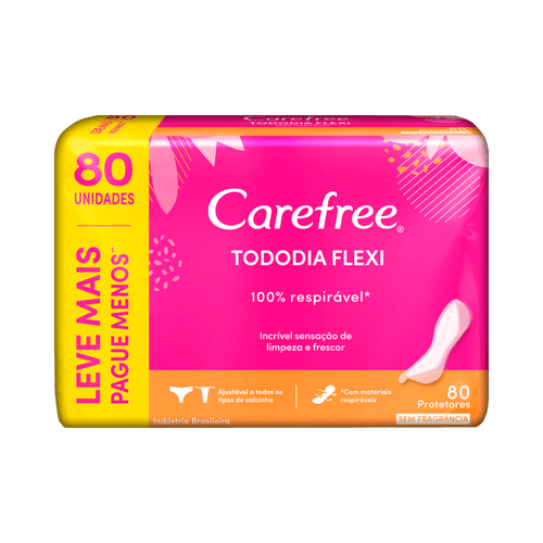 Protetor Diário Carefree 80 Unidades