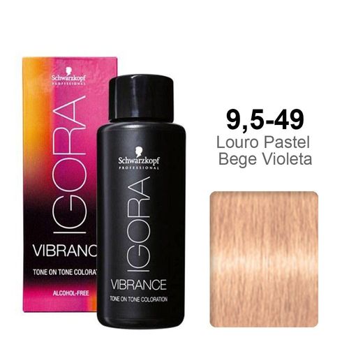 Igora Vibrance 9,5-49 Louro Pastel Bege Violetac