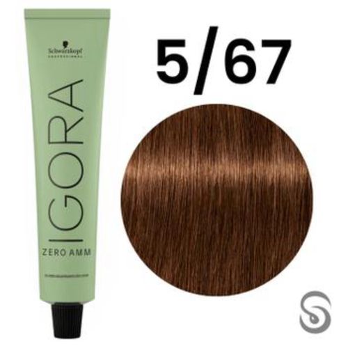 Igora Zero Amm 5-67 Castanho Claro Marrom Cobre 60 ml
