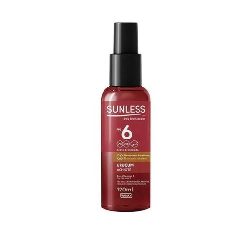 Sunless Óleo Bronzeador Urucum Fps6 120ml