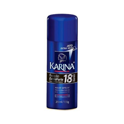 Fixador Capilar Spray Karina 250ml Extra Forte 18h