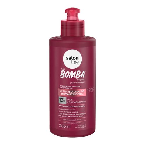 Creme Para Pentear Salon Line 300ml Sos Bomba Hidrat Reconstrutora