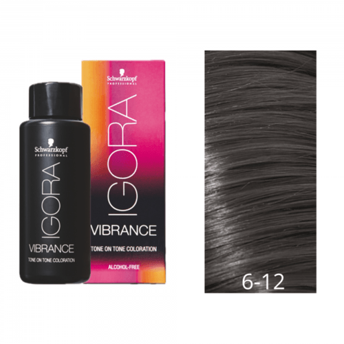 Coloração Igora Vibrance 6-12 Louro Escuro Cinza Fumê 60ml Coloração Igora Vibrance 6-12 Louro Escuro Cinza Fumê 60ml