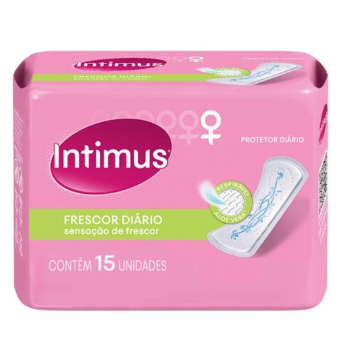 Absorvente Intimus Protetor Diario Sem Abas Com Perfume 15 Unidades
