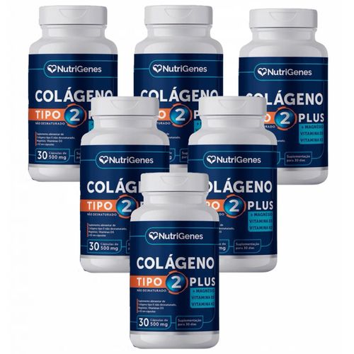 6x Colágeno Tipo2 Plus + Vit D 3 + Vit K2 + Magnésio 6x Colágeno Tipo2 Plus + Vit D 3 + Vit K2 + Magnésio