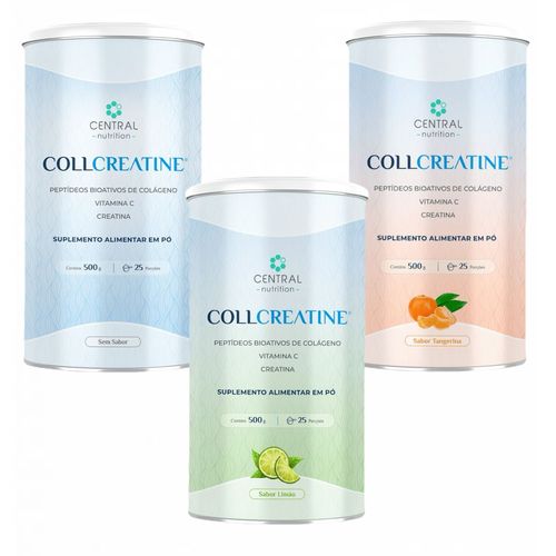 3 Sabores Collcreatine - 500g - Central Nutrition Sem Sabor 3 Sabores Collcreatine - 500g - Central Nutrition Sem Sabor