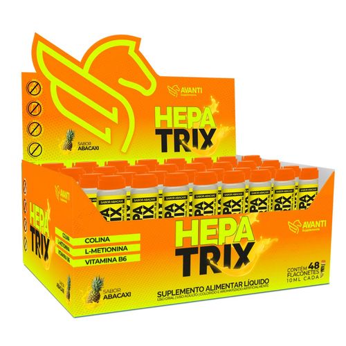 Hepatrix Hepatoprotetor - Colina 250mg + Metionina 105mg + Vitamina B6 1,3mg 48UN 10ml Variação Abacaxi Hepatrix Hepatoprotetor - Colina 250mg + Metionina 105mg + Vitamina B6 1,3mg 48UN 10ml Variação Abacaxi