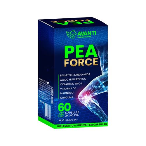 PEA Force - PEA + Colánego Tipo 2 + Cúrcuma + Vitamina D3+ Magnésio + Ácido Hialurônico 60 Cápsulas - Avanti Supplements PEA Force - PEA + Colánego Tipo 2 + Cúrcuma + Vitamina D3+ Magnésio + Ácido Hialurônico 60 Cápsulas - Avanti Supplements