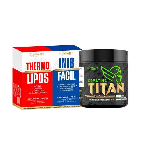 Kit Creatina + InibFácil + ThermoLipos