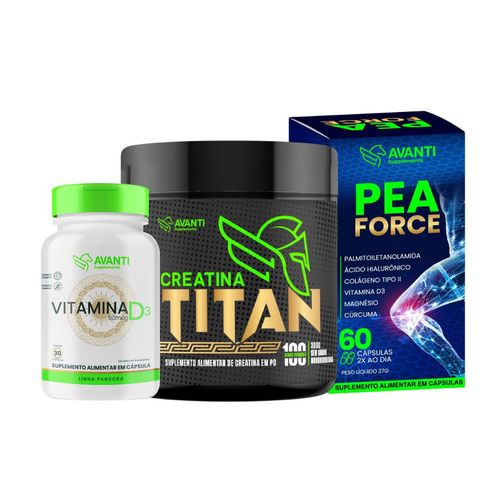 Kit Creatina + PEA Force + Vitamina D3 Kit Creatina + PEA Force + Vitamina D3