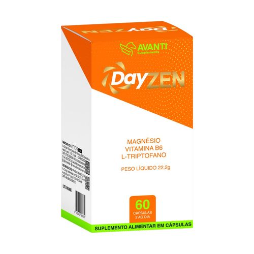 DayZen Calmante - Ltriptofano 25mg + Magnésio 65mg + Vitamina B6 1,3mg 60 Cápsulas Variação Sem Sabor DayZen Calmante - Ltriptofano 25mg + Magnésio 65mg + Vitamina B6 1,3mg 60 Cápsulas Variação Sem Sabor
