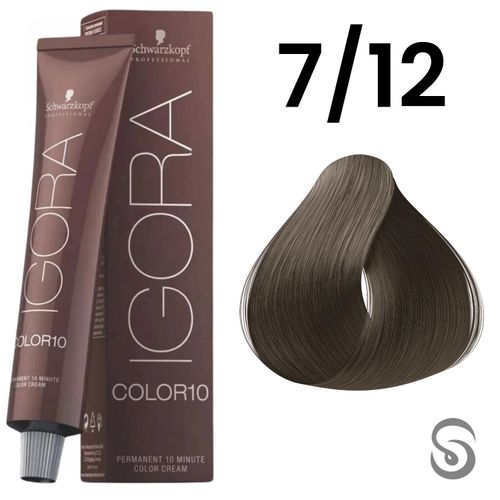 Schwarzkopf Igora Color10 Coloração 10 7-12 Louro Médio Cinza Fume 60ml Schwarzkopf Igora Color10 Coloração 10 7-12 Louro Médio Cinza Fume 60ml