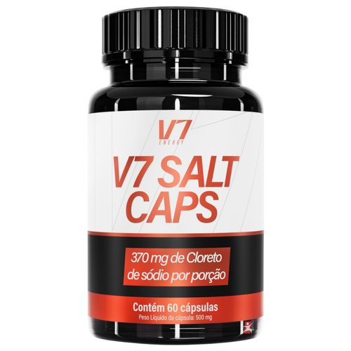 V7 SALT CAPS CLORETO DE SÓDIO MANTENHA O RITMO 60 CAPSULAS - V7 ENERGY