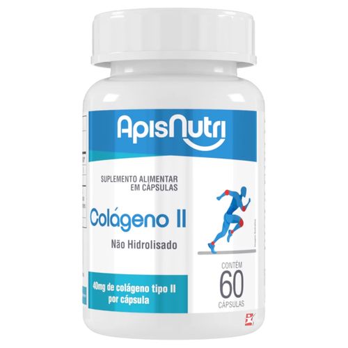 COLAGENO TIPO 2 NAO HIDROLISADO 40MG 1 AO DIA 60 CAPSULAS - APISNUTRI