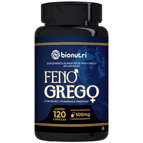 FENO GREGO COM BORO VITAMINAS E MINERAIS 120 CAPSULAS - BIONUTRI FENO GREGO COM BORO VITAMINAS E MINERAIS 120 CAPSULAS - BIONUTRI