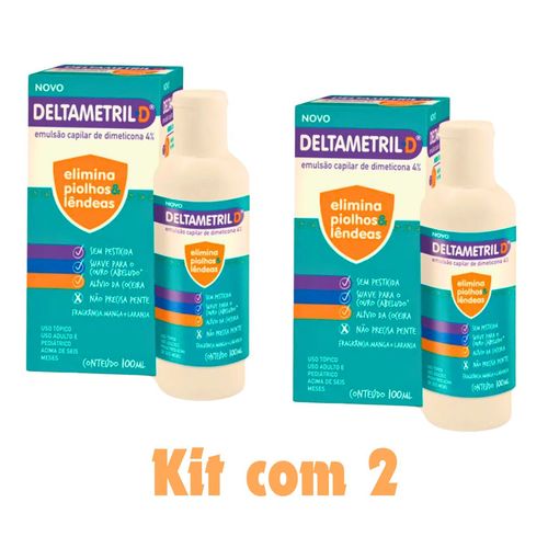 KIT  de 2 Deltametril 4% trata e elimina piolhos e lêndeas