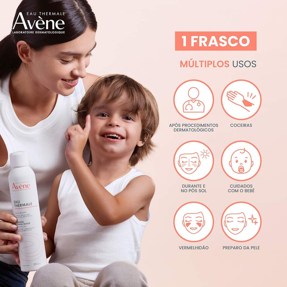 Água Termal Avène Eau Thermale 300ml - Drogarias Pacheco