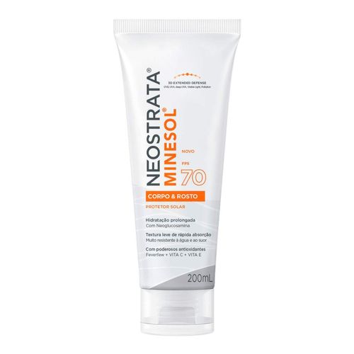 Protetor Solar Corpo E Rosto Neostrata Fps 70 Minesol 200Ml