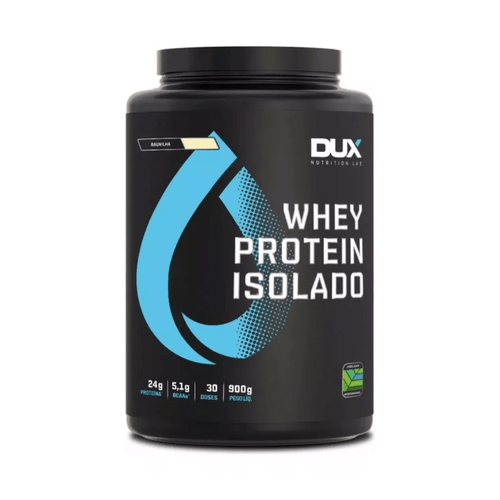 Whey Protein Isolado BCAAs Todos Sabores 900g Dux Nutrition Baunilha