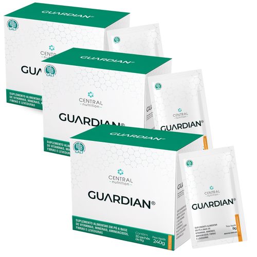 Kit 3 Guardian Aminoácidos Probióticos 30 Sachês Central Nutrition Tangerina Kit 3 Guardian Aminoácidos Probióticos 30 Sachês Central Nutrition Tangerina
