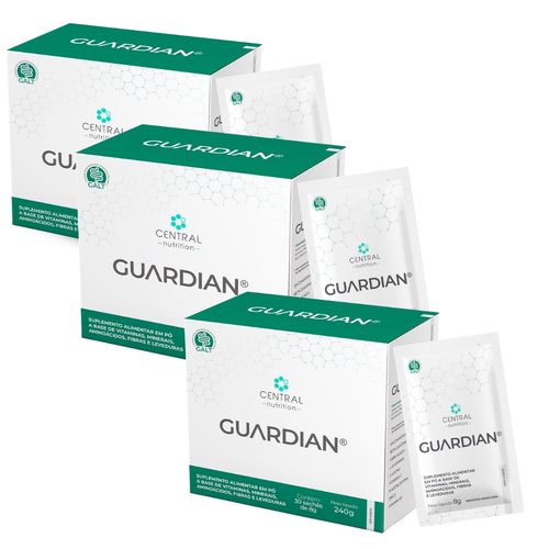 Kit 3 Guardian Aminoácidos Probióticos 30 Sachês Central Nutrition SemSabor Kit 3 Guardian Aminoácidos Probióticos 30 Sachês Central Nutrition SemSabor