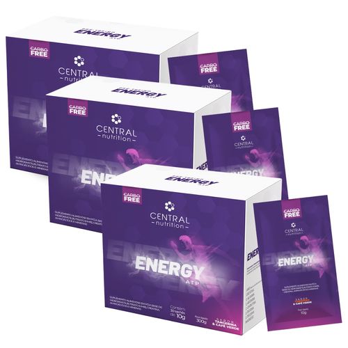 Kit 3 Energy ATP 30 Saches Creatina Monohidrata Central Nutrition Tangerina & Café Verde Kit 3 Energy ATP 30 Saches Creatina Monohidrata Central Nutrition Tangerina & Café Verde